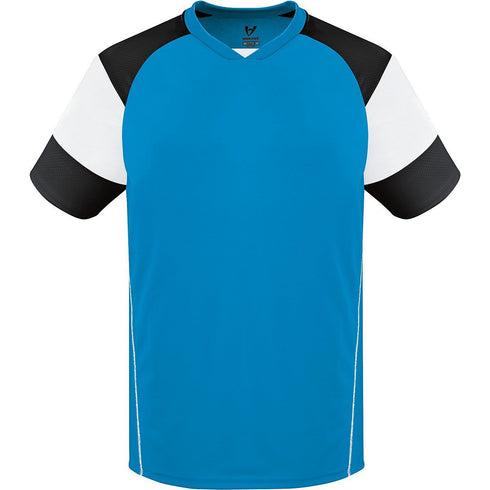 Russell Athletic Youth Mundo Jersey (322861-C), Color 'Power Blue/White/Black'